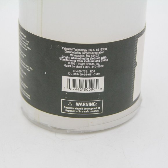 6" x 3" LED Flameless Black Wick Candle White - Picture 4 of 4